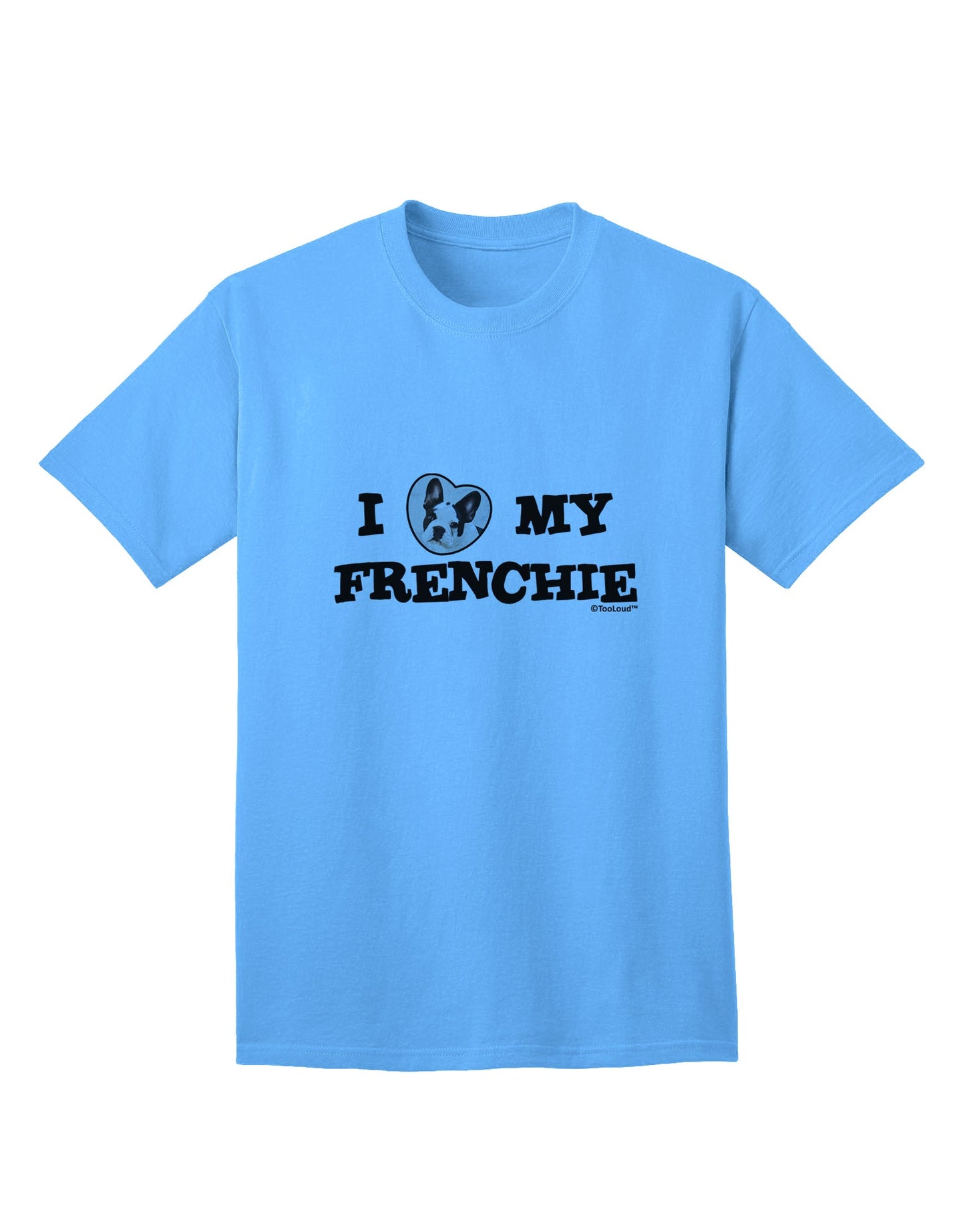 Stylish and Adorable Frenchie Adult T-Shirt by TooLoud-Mens T-shirts-TooLoud-Aquatic-Blue-Small-Davson Sales