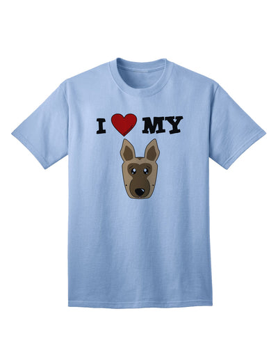 Stylish and Adorable German Shepherd Dog Adult T-Shirt by TooLoud-Mens T-shirts-TooLoud-Light-Blue-Small-Davson Sales