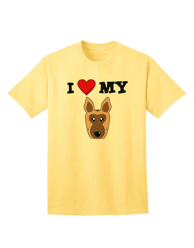 Stylish and Adorable German Shepherd Dog Adult T-Shirt by TooLoud-Mens T-shirts-TooLoud-Yellow-Small-Davson Sales