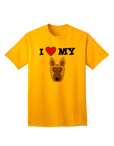 Stylish and Adorable German Shepherd Dog Adult T-Shirt by TooLoud-Mens T-shirts-TooLoud-Gold-Small-Davson Sales