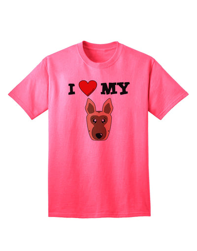 Stylish and Adorable German Shepherd Dog Adult T-Shirt by TooLoud-Mens T-shirts-TooLoud-Neon-Pink-Small-Davson Sales