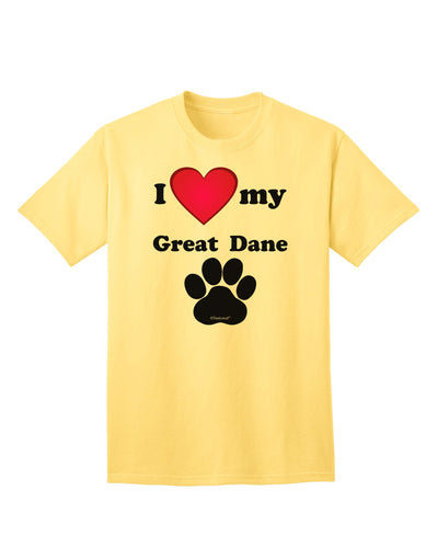 Stylish and Adorable Great Dane Adult T-Shirt by TooLoud-Mens T-shirts-TooLoud-Yellow-Small-Davson Sales