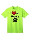 Stylish and Adorable Husky Adult T-Shirt by TooLoud-Mens T-shirts-TooLoud-Neon-Green-Small-Davson Sales