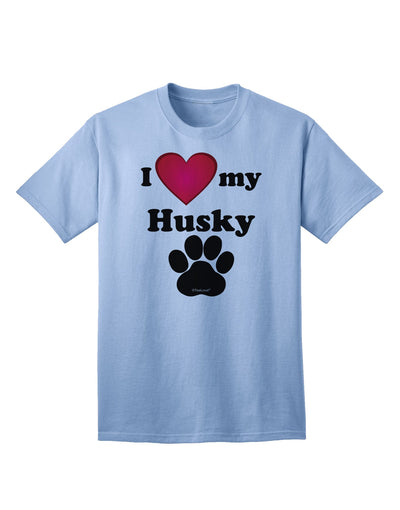 Stylish and Adorable Husky Adult T-Shirt by TooLoud-Mens T-shirts-TooLoud-Light-Blue-Small-Davson Sales