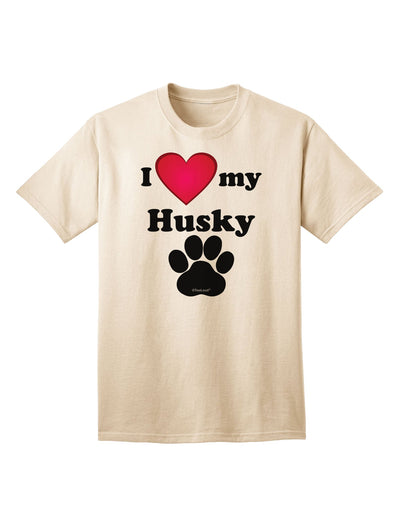 Stylish and Adorable Husky Adult T-Shirt by TooLoud-Mens T-shirts-TooLoud-Natural-Small-Davson Sales