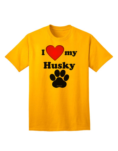 Stylish and Adorable Husky Adult T-Shirt by TooLoud-Mens T-shirts-TooLoud-Gold-Small-Davson Sales