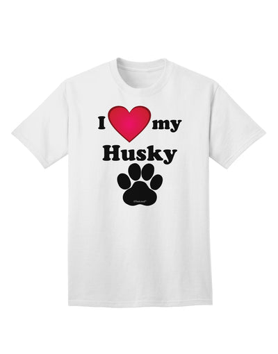 Stylish and Adorable Husky Adult T-Shirt by TooLoud-Mens T-shirts-TooLoud-White-Small-Davson Sales