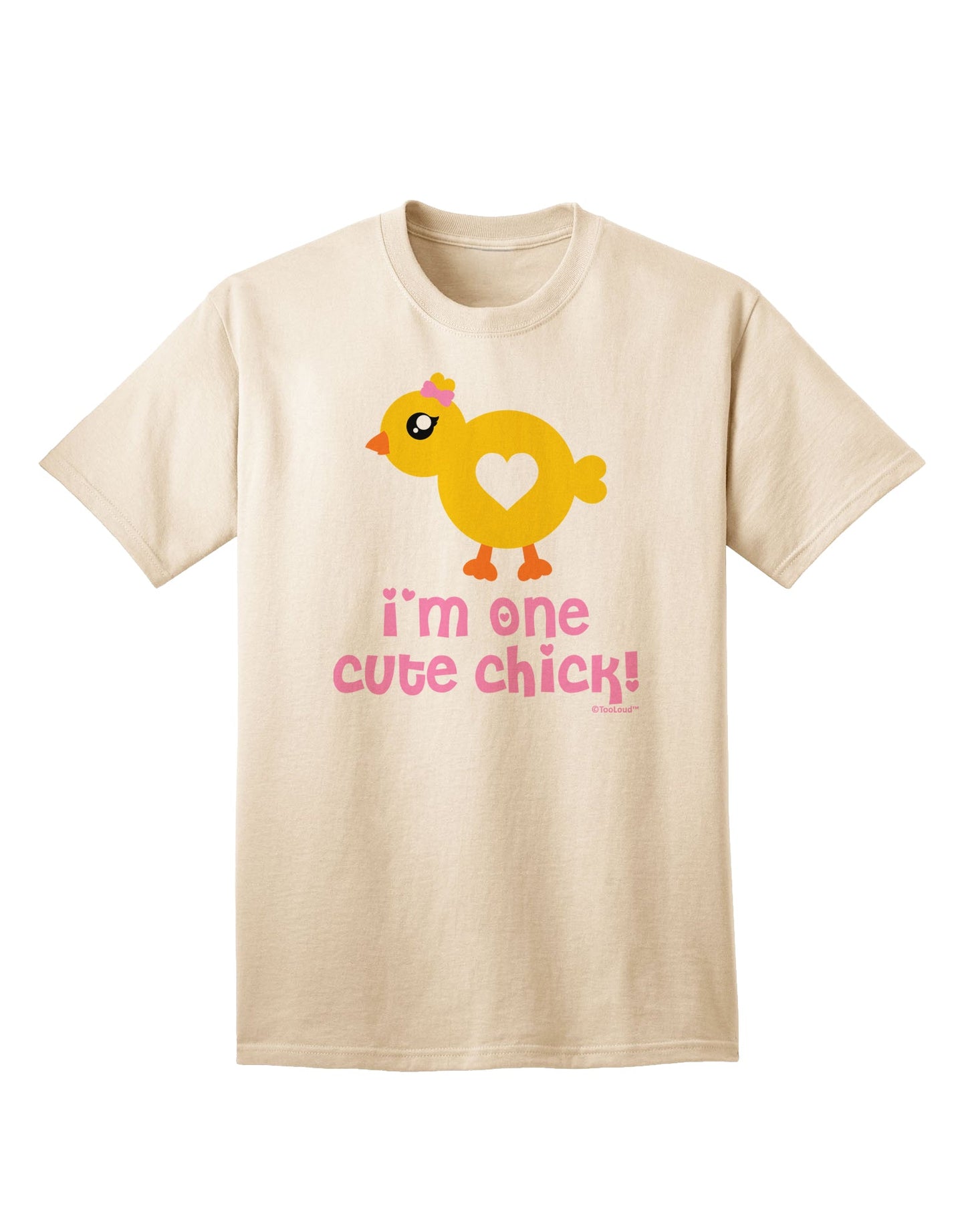 Stylish and Adorable One Cute Chick Adult T-Shirt by TooLoud-Mens T-shirts-TooLoud-Natural-Small-Davson Sales