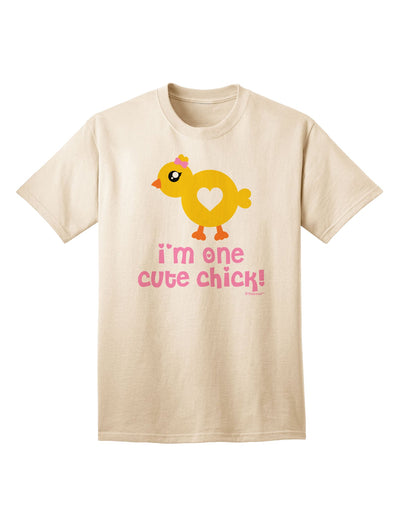 Stylish and Adorable One Cute Chick Adult T-Shirt by TooLoud-Mens T-shirts-TooLoud-Natural-Small-Davson Sales