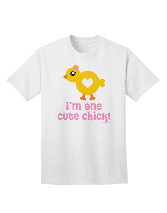 Stylish and Adorable One Cute Chick Adult T-Shirt by TooLoud-Mens T-shirts-TooLoud-White-Small-Davson Sales