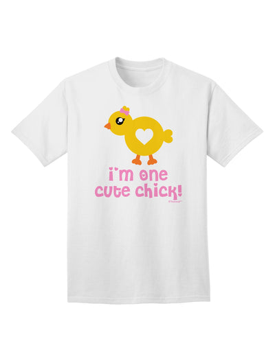 Stylish and Adorable One Cute Chick Adult T-Shirt by TooLoud-Mens T-shirts-TooLoud-White-Small-Davson Sales