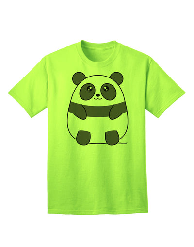 Stylish and Adorable Panda Bear Adult T-Shirt by TooLoud-Mens T-shirts-TooLoud-Neon-Green-Small-Davson Sales