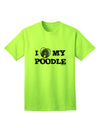 Stylish and Adorable Poodle Adult T-Shirt by TooLoud-Mens T-shirts-TooLoud-Neon-Green-Small-Davson Sales