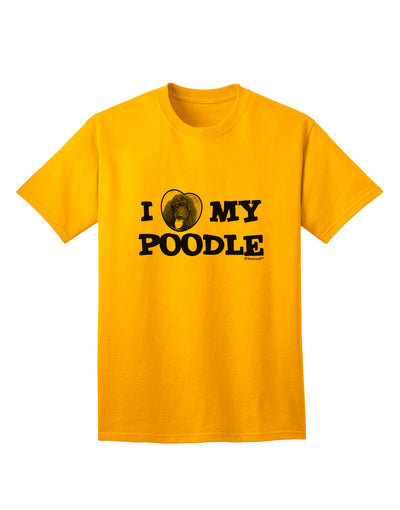 Stylish and Adorable Poodle Adult T-Shirt by TooLoud-Mens T-shirts-TooLoud-Gold-Small-Davson Sales