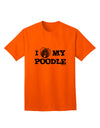 Stylish and Adorable Poodle Adult T-Shirt by TooLoud-Mens T-shirts-TooLoud-Orange-Small-Davson Sales