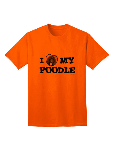 Stylish and Adorable Poodle Adult T-Shirt by TooLoud-Mens T-shirts-TooLoud-Orange-Small-Davson Sales