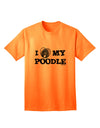 Stylish and Adorable Poodle Adult T-Shirt by TooLoud-Mens T-shirts-TooLoud-Neon-Orange-Small-Davson Sales