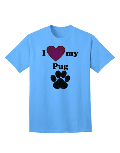 Stylish and Adorable Pug-themed Adult T-Shirt by TooLoud-Mens T-shirts-TooLoud-Aquatic-Blue-Small-Davson Sales