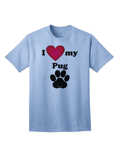 Stylish and Adorable Pug-themed Adult T-Shirt by TooLoud-Mens T-shirts-TooLoud-Light-Blue-Small-Davson Sales