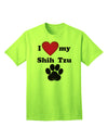 Stylish and Adorable Shih Tzu Adult T-Shirt by TooLoud-Mens T-shirts-TooLoud-Neon-Green-Small-Davson Sales