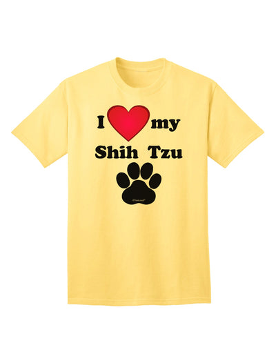 Stylish and Adorable Shih Tzu Adult T-Shirt by TooLoud-Mens T-shirts-TooLoud-Yellow-Small-Davson Sales