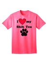 Stylish and Adorable Shih Tzu Adult T-Shirt by TooLoud-Mens T-shirts-TooLoud-Neon-Pink-Small-Davson Sales