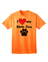 Stylish and Adorable Shih Tzu Adult T-Shirt by TooLoud-Mens T-shirts-TooLoud-Neon-Orange-Small-Davson Sales