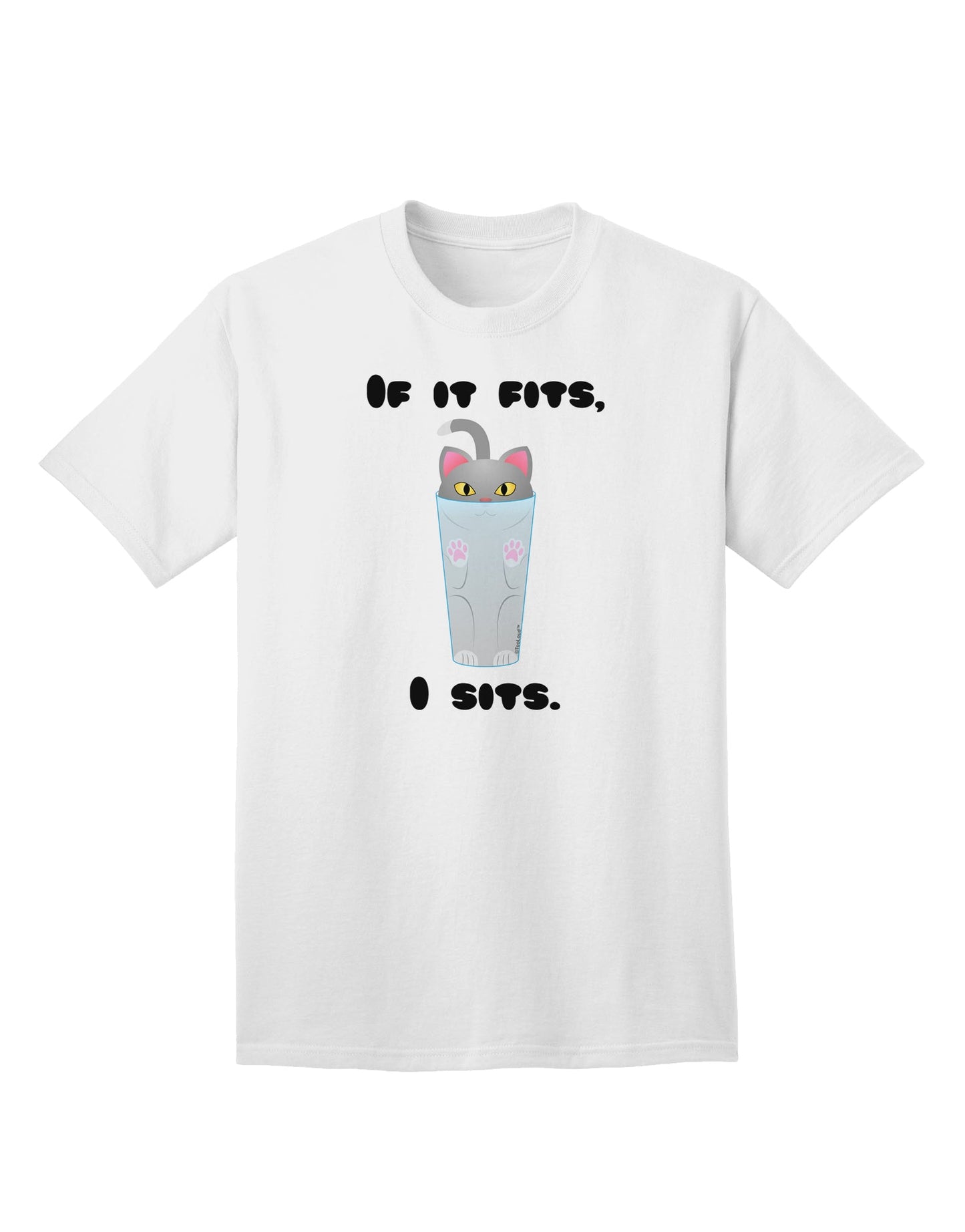 Stylish and Adorable: TooLoud's Cute Cat Design Adult T-Shirt for a Perfect Fit-Mens T-shirts-TooLoud-White-Small-Davson Sales