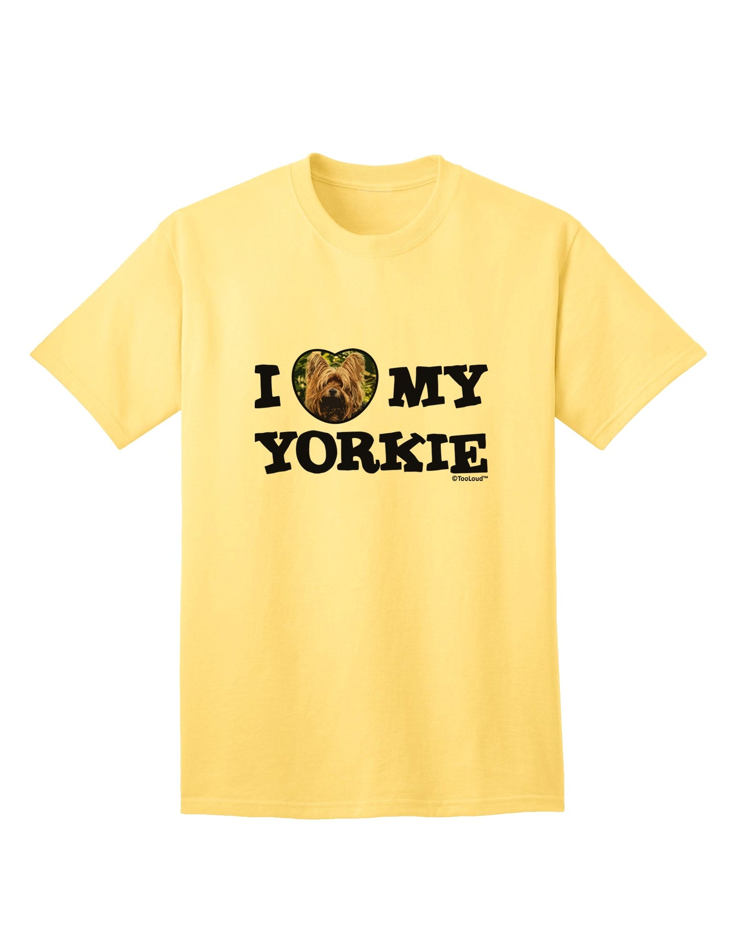 Stylish and Adorable Yorkie Adult T-Shirt by TooLoud-Mens T-shirts-TooLoud-Yellow-Small-Davson Sales
