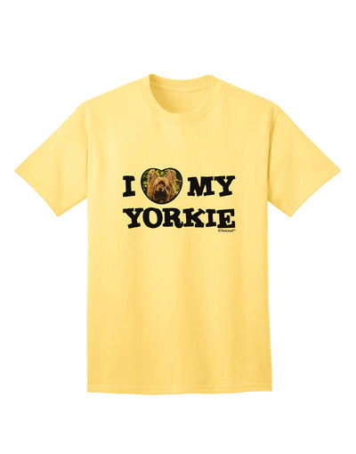 Stylish and Adorable Yorkie Adult T-Shirt by TooLoud-Mens T-shirts-TooLoud-Yellow-Small-Davson Sales