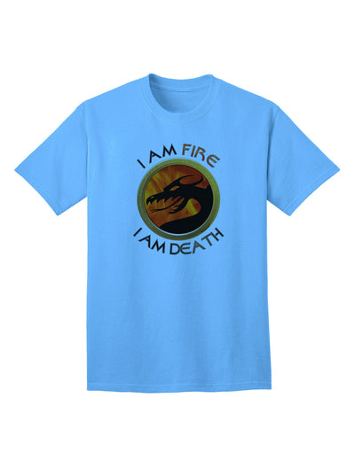 Stylish and Bold Adult T-Shirt - I Am Fire I Am Death by TooLoud-Mens T-shirts-TooLoud-Aquatic-Blue-Small-Davson Sales