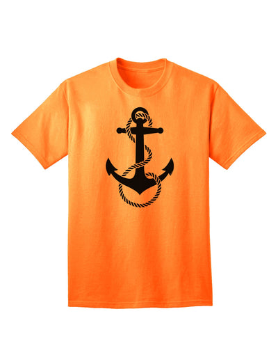 Stylish and Classic Nautical Sailor Rope Anchor Adult T-Shirt-Mens T-shirts-TooLoud-Neon-Orange-Small-Davson Sales