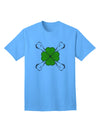 Stylish and Edgy Clover and Crossbones Adult T-Shirt by TooLoud-Mens T-shirts-TooLoud-Aquatic-Blue-Small-Davson Sales