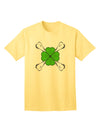 Stylish and Edgy Clover and Crossbones Adult T-Shirt by TooLoud-Mens T-shirts-TooLoud-Yellow-Small-Davson Sales