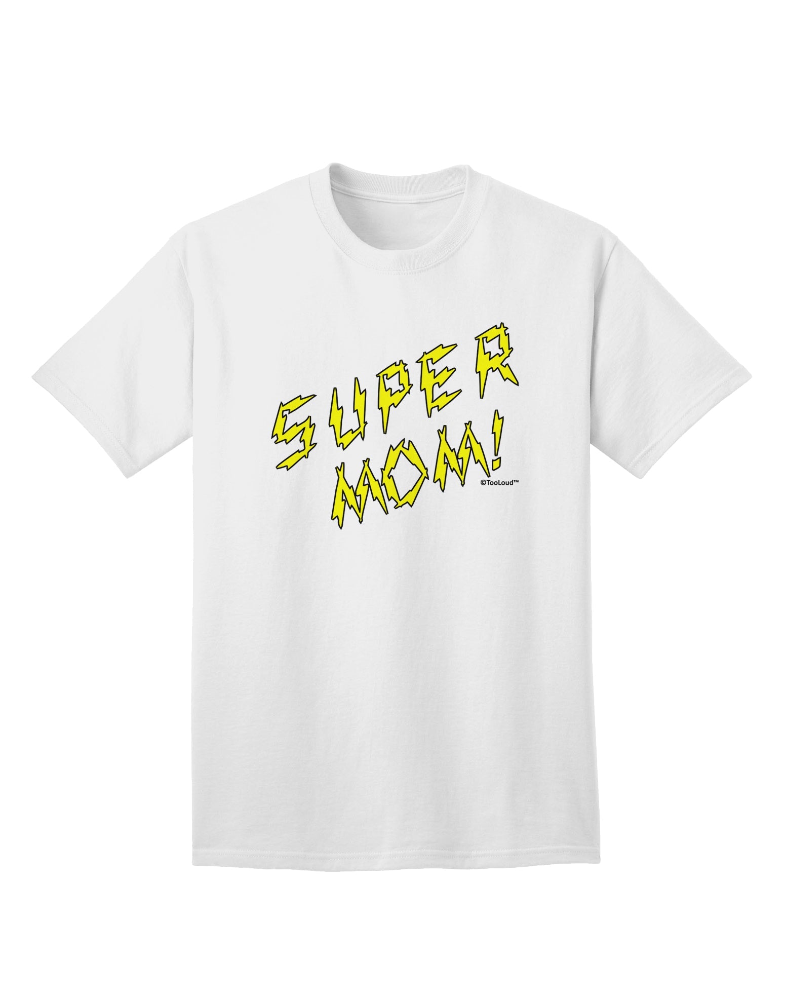 Stylish and Empowering: Lightening Bolt Design Adult T-Shirt for Super Moms by TooLoud-Mens T-shirts-TooLoud-White-Small-Davson Sales