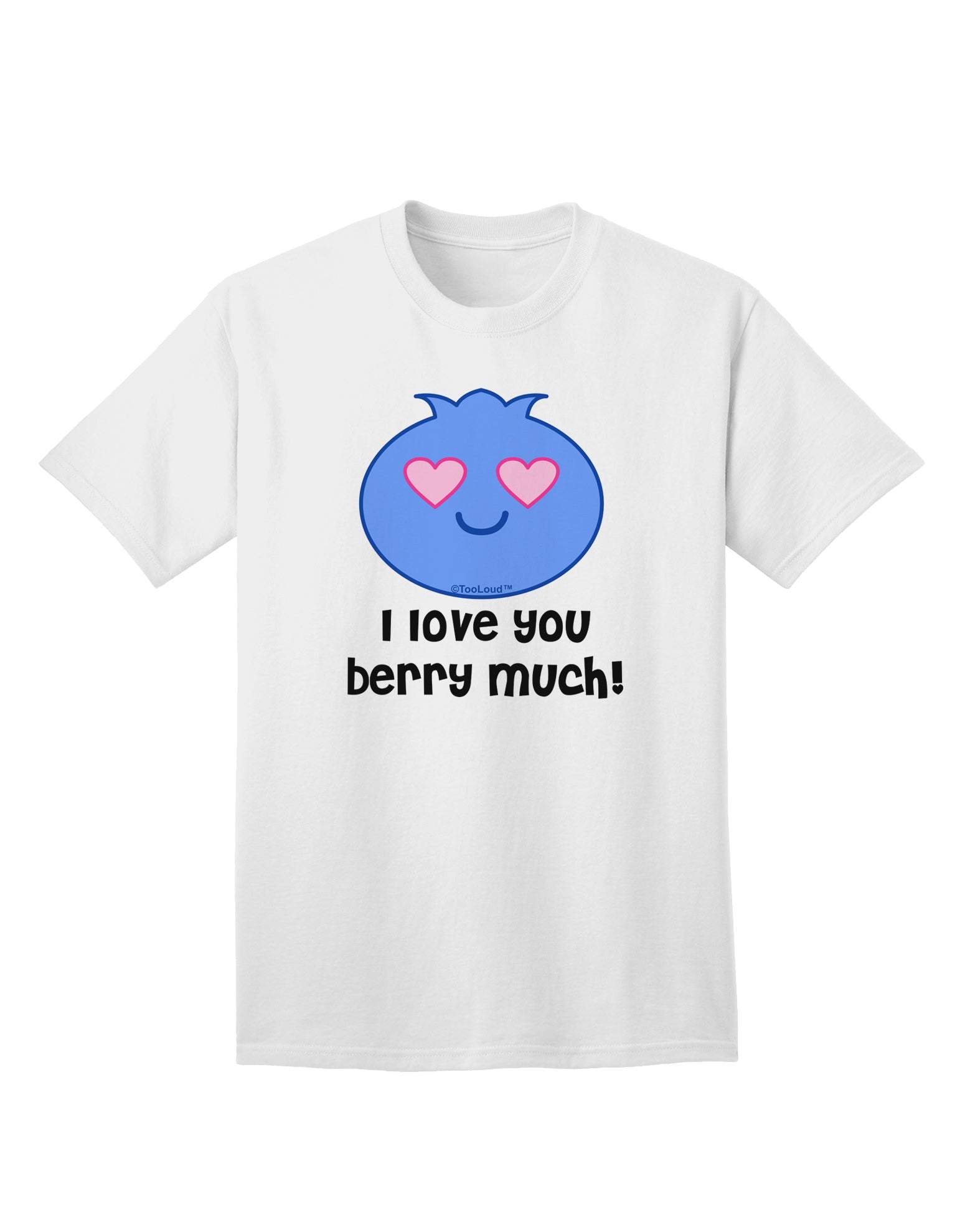 Stylish and Endearing Adult T-Shirt - I Love You Berry Much by TooLoud-Mens T-shirts-TooLoud-White-Small-Davson Sales