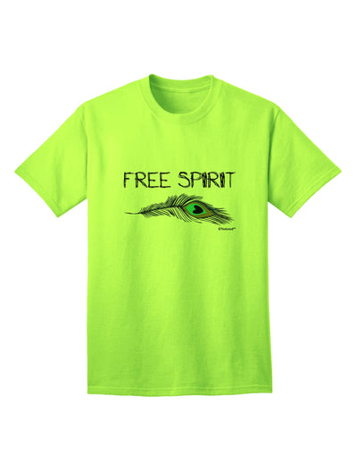 Stylish and Expressive: Free Spirit Adult T-Shirt with Graphic Feather Design by TooLoud-Mens T-shirts-TooLoud-Neon-Green-Small-Davson Sales