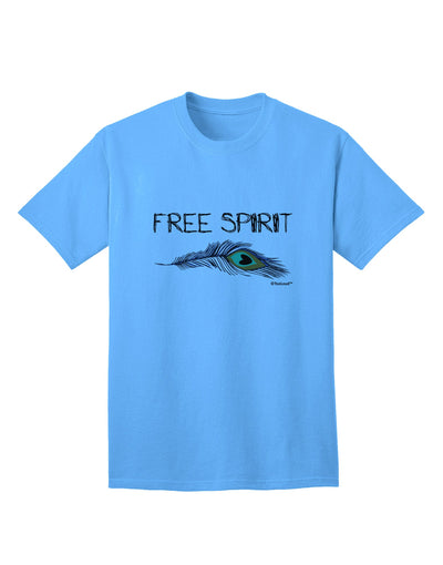 Stylish and Expressive: Free Spirit Adult T-Shirt with Graphic Feather Design by TooLoud-Mens T-shirts-TooLoud-Aquatic-Blue-Small-Davson Sales