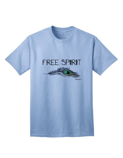 Stylish and Expressive: Free Spirit Adult T-Shirt with Graphic Feather Design by TooLoud-Mens T-shirts-TooLoud-Light-Blue-Small-Davson Sales