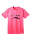 Stylish and Expressive: Free Spirit Adult T-Shirt with Graphic Feather Design by TooLoud-Mens T-shirts-TooLoud-Neon-Pink-Small-Davson Sales