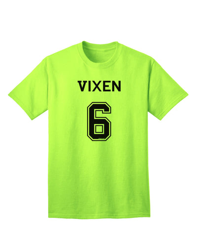 Stylish and Festive Reindeer Jersey - Vixen 6 Adult T-Shirt for the Holiday Season-Mens T-shirts-TooLoud-Neon-Green-Small-Davson Sales