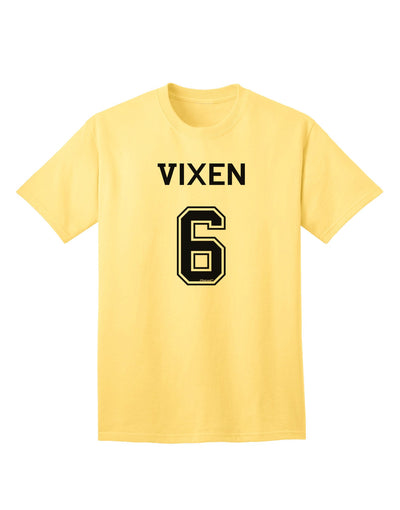 Stylish and Festive Reindeer Jersey - Vixen 6 Adult T-Shirt for the Holiday Season-Mens T-shirts-TooLoud-Yellow-Small-Davson Sales