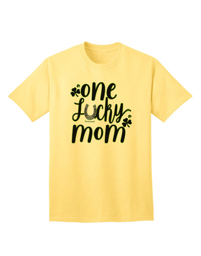 Stylish and Fortunate: Shamrock Adult T-Shirt for the Discerning Mother-Mens T-shirts-TooLoud-Yellow-Small-Davson Sales