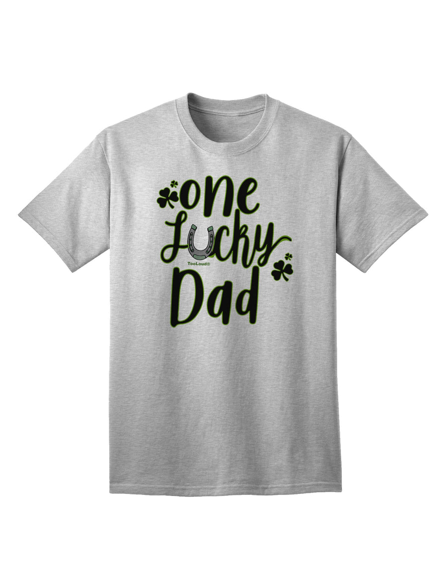 Stylish and Fortunate: Shamrock Adult T-Shirt for the Doting Father-Mens T-shirts-TooLoud-White-Small-Davson Sales