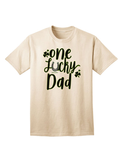 Stylish and Fortunate: Shamrock Adult T-Shirt for the Doting Father-Mens T-shirts-TooLoud-Natural-Small-Davson Sales