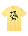 Stylish and Fortunate: Shamrock Adult T-Shirt for the Doting Father-Mens T-shirts-TooLoud-Yellow-Small-Davson Sales