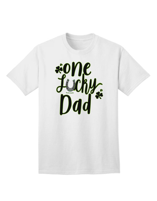 Stylish and Fortunate: Shamrock Adult T-Shirt for the Doting Father-Mens T-shirts-TooLoud-White-Small-Davson Sales