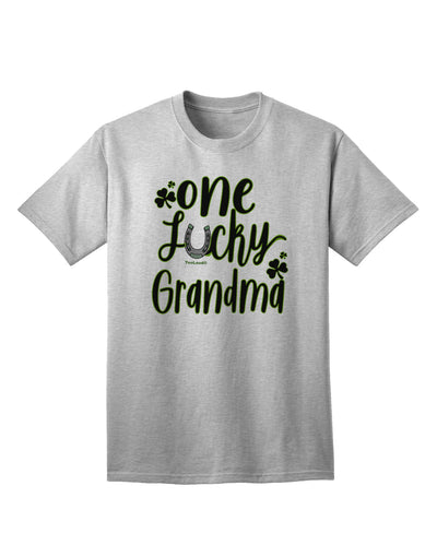 One Lucky Grandma Shamrock Adult T-Shirt AshGray 4XL Tooloud