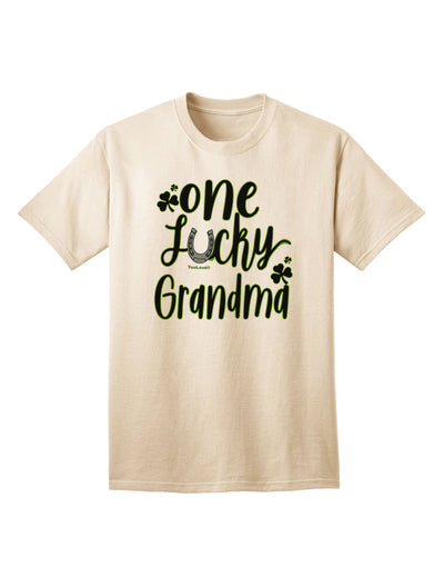 One Lucky Grandma Shamrock Adult T-Shirt Natural 4XL Tooloud