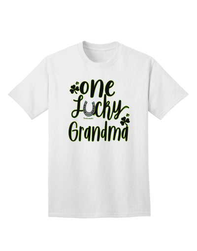 One Lucky Grandma Shamrock Adult T-Shirt White 4XL Tooloud